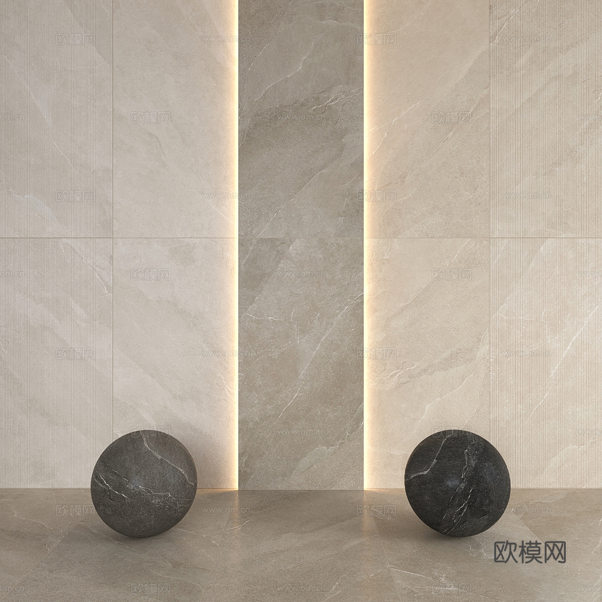 现代意式瓷砖 水泥砖 仿古砖3d模型