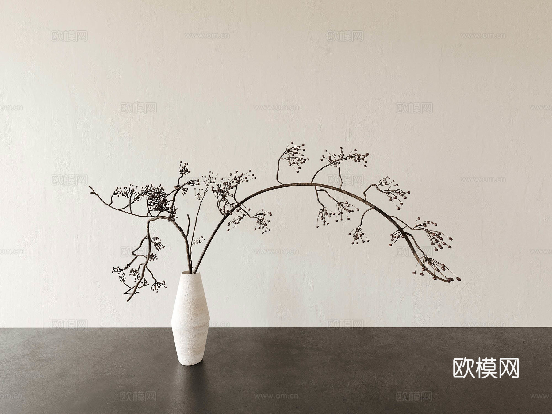 花瓶 花卉 花艺3d模型