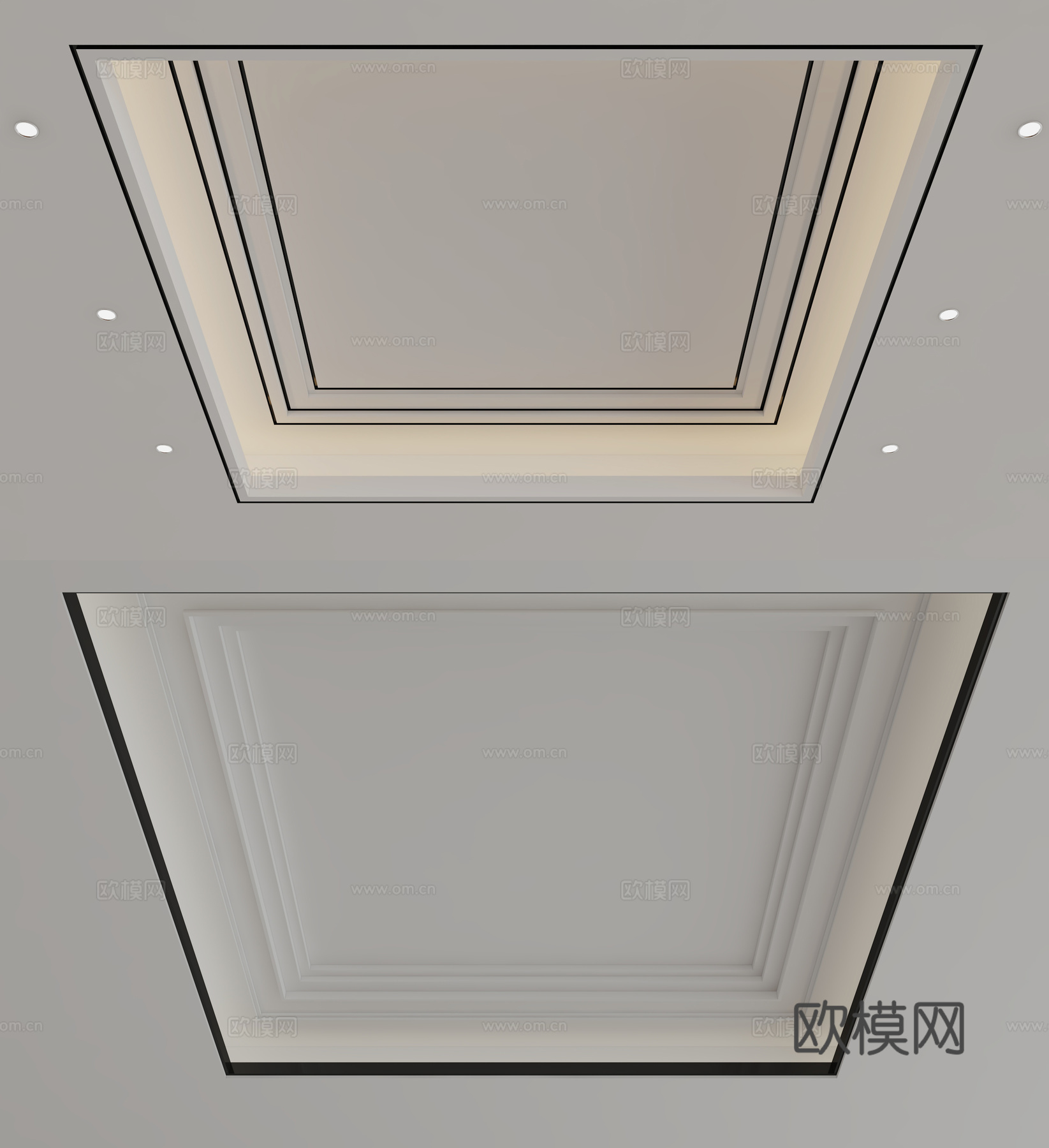现代天花吊顶3d模型