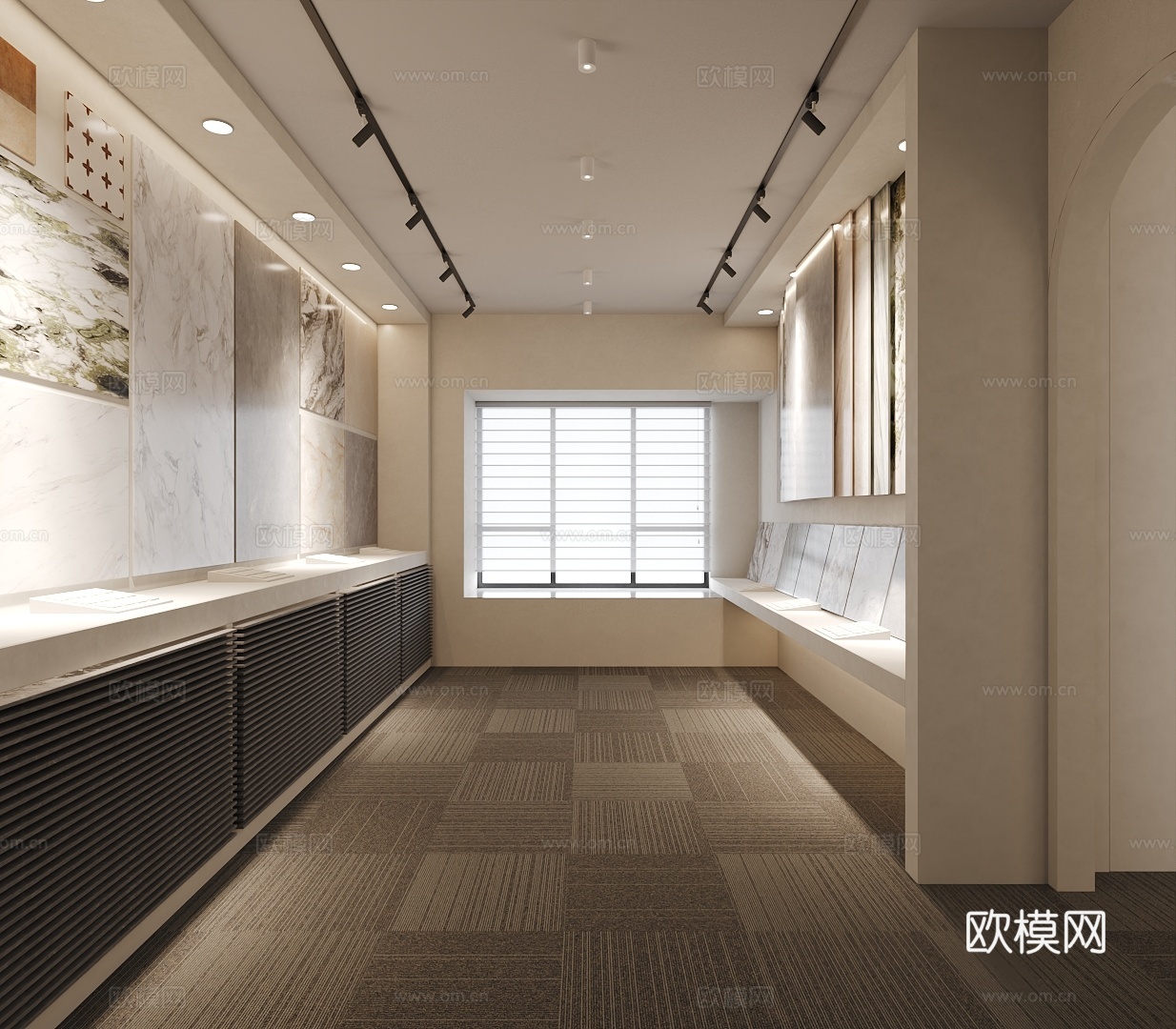 现代瓷砖展厅 瓷砖工作室 主材瓷砖专卖3d模型