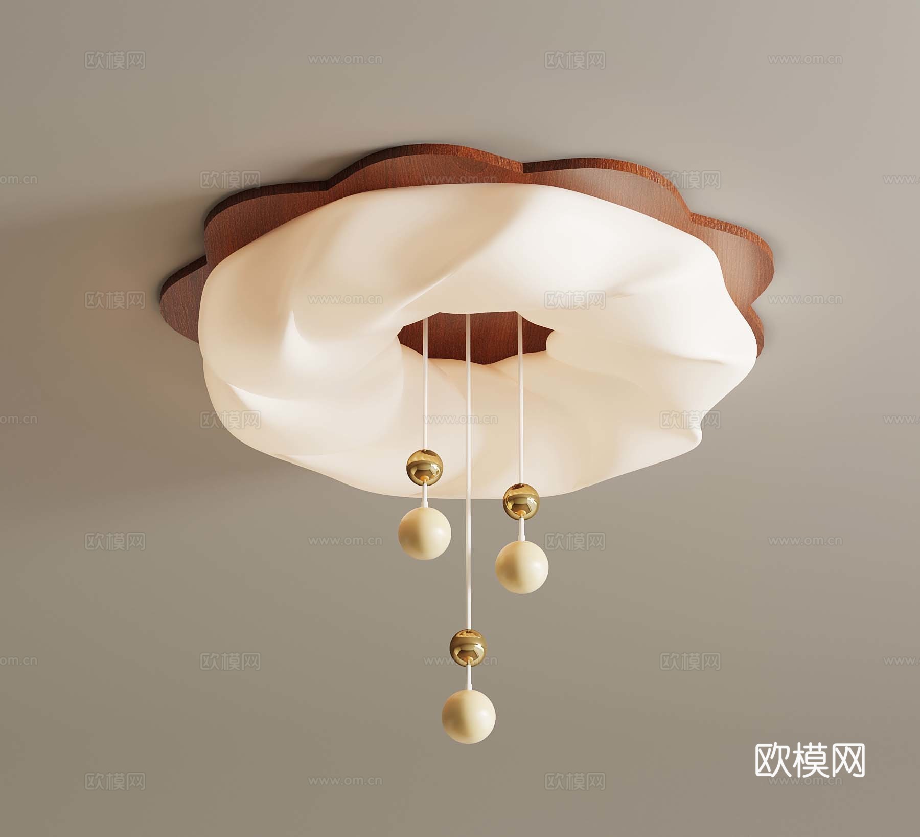 现代奶油风吸顶灯 儿童吸顶灯3d模型