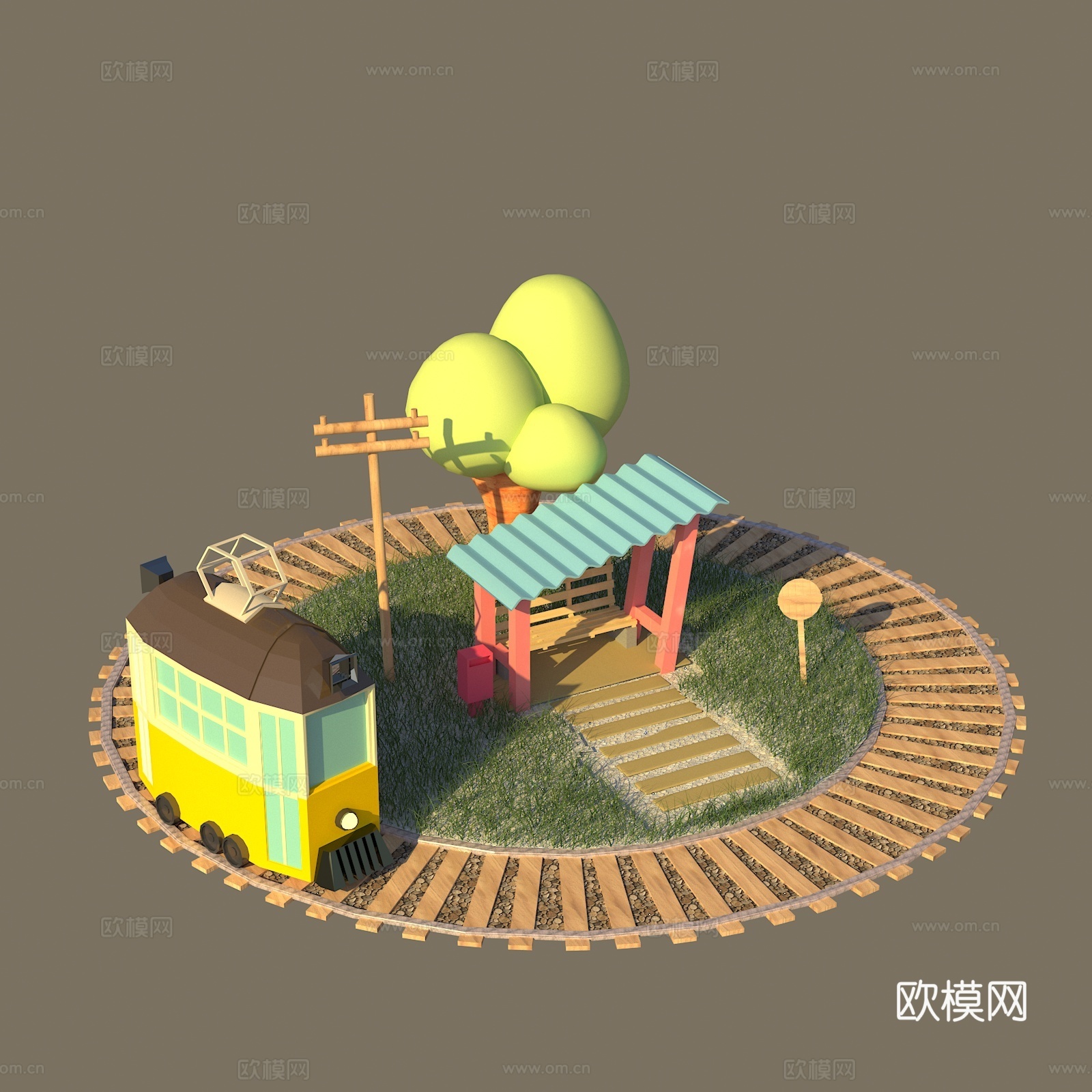 Q版场景3d模型