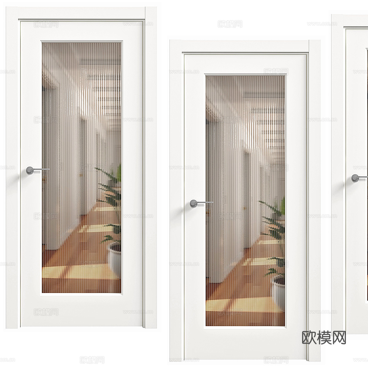 现代简约卫生间门 门 简约门 卧室门 单开门3d模型
