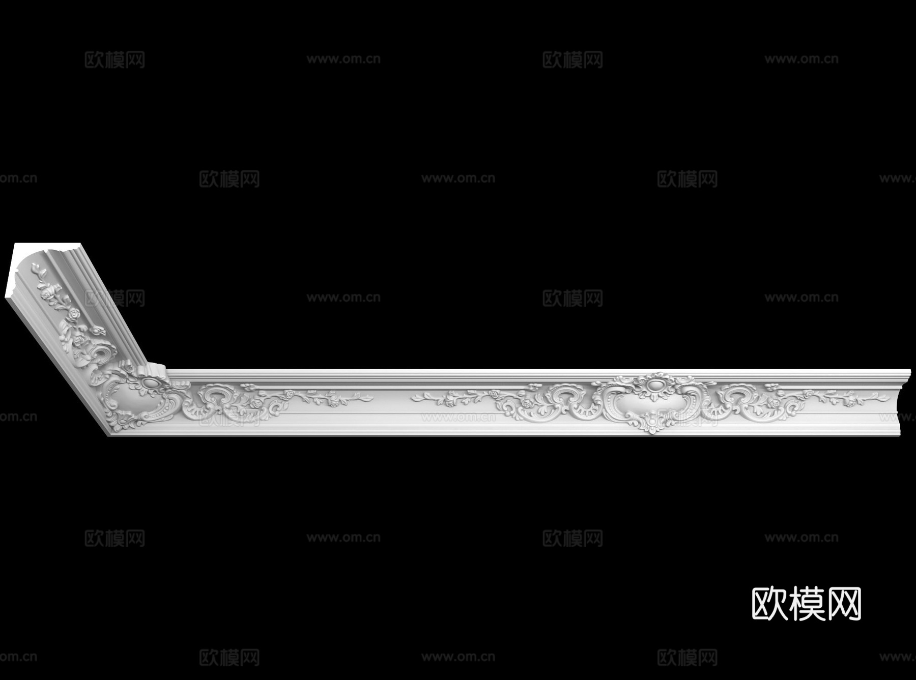欧式石膏线雕花3d模型
