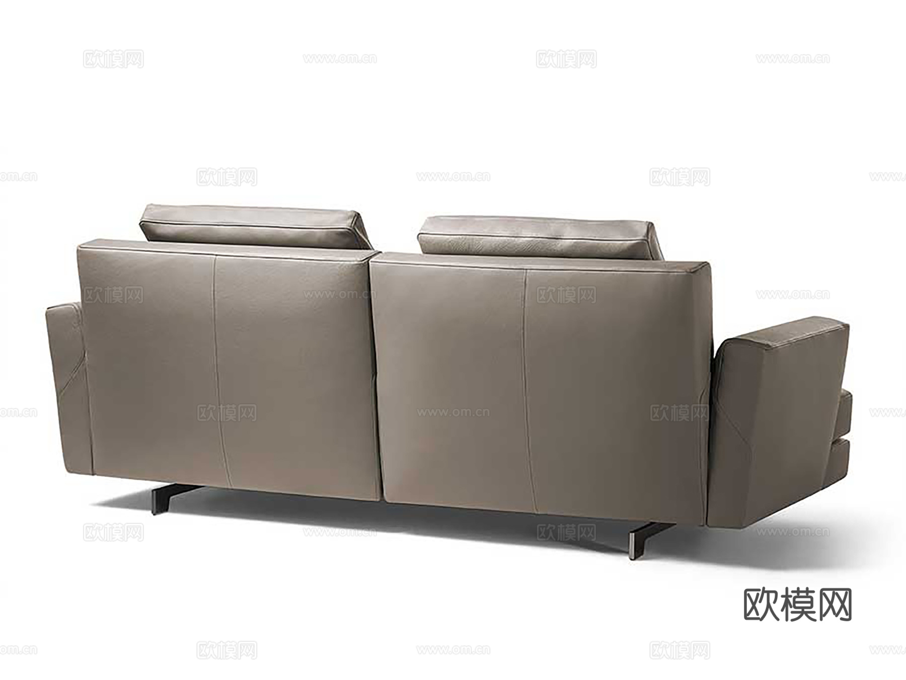 poltrona现代双人沙发 皮沙发 多人沙发su模型