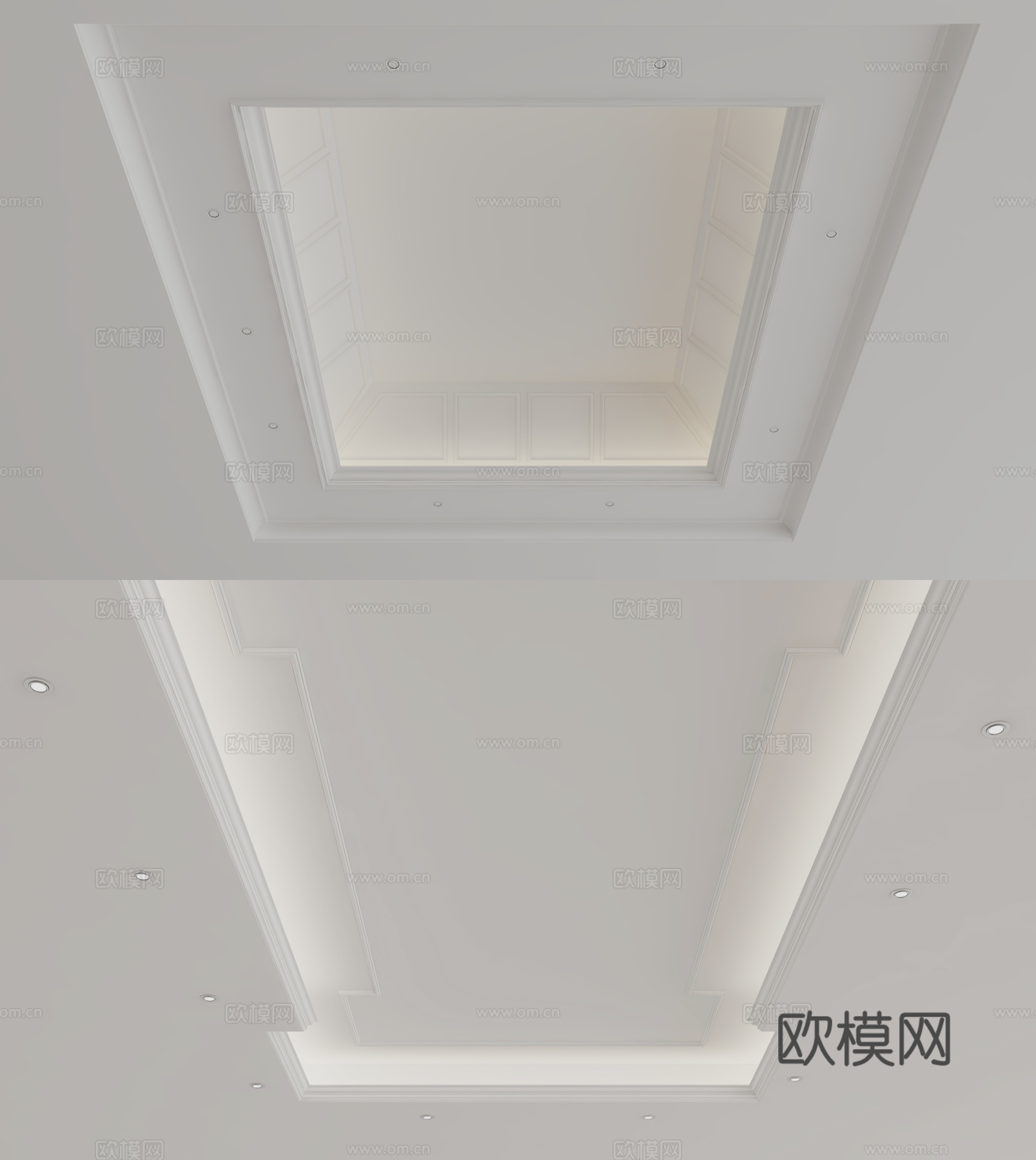 简欧天花吊顶3d模型