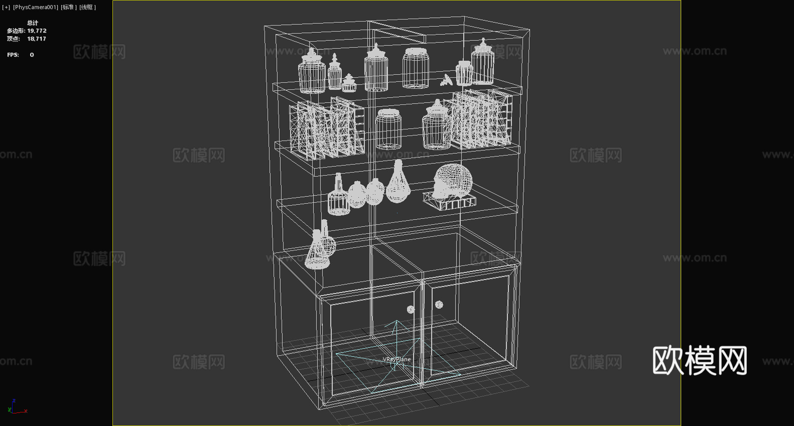 木柜 储物柜 置物柜 展示柜 柜子3d模型