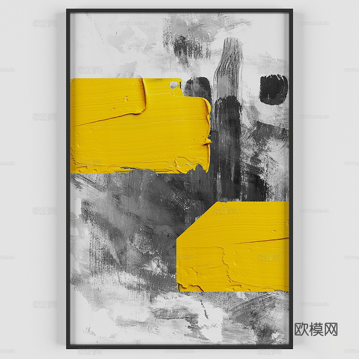 现代意式装饰挂画3d模型