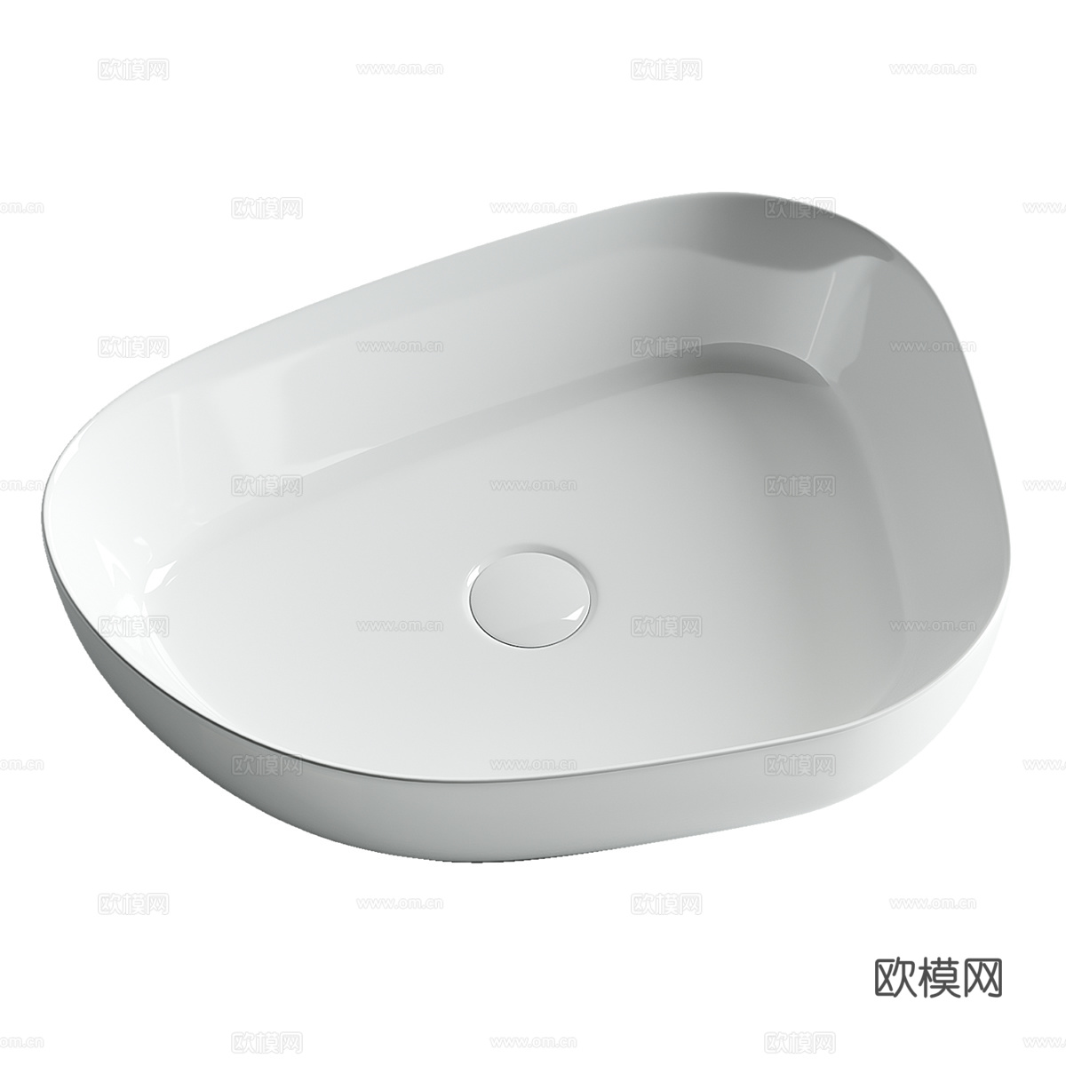 现代极简陶瓷台盆 面盆 洗手盆3d模型