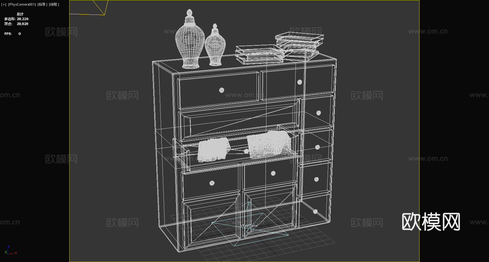 抽屉柜 斗柜 木柜 储物柜 柜子3d模型