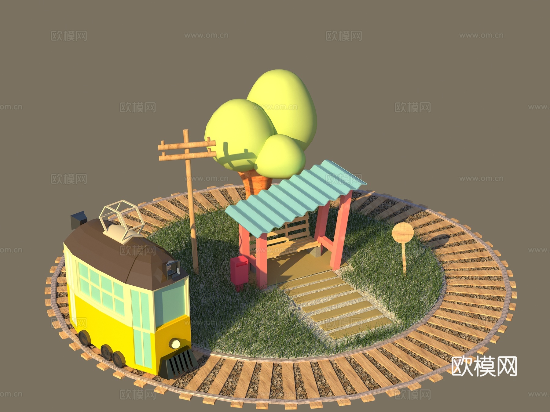 Q版场景3d模型