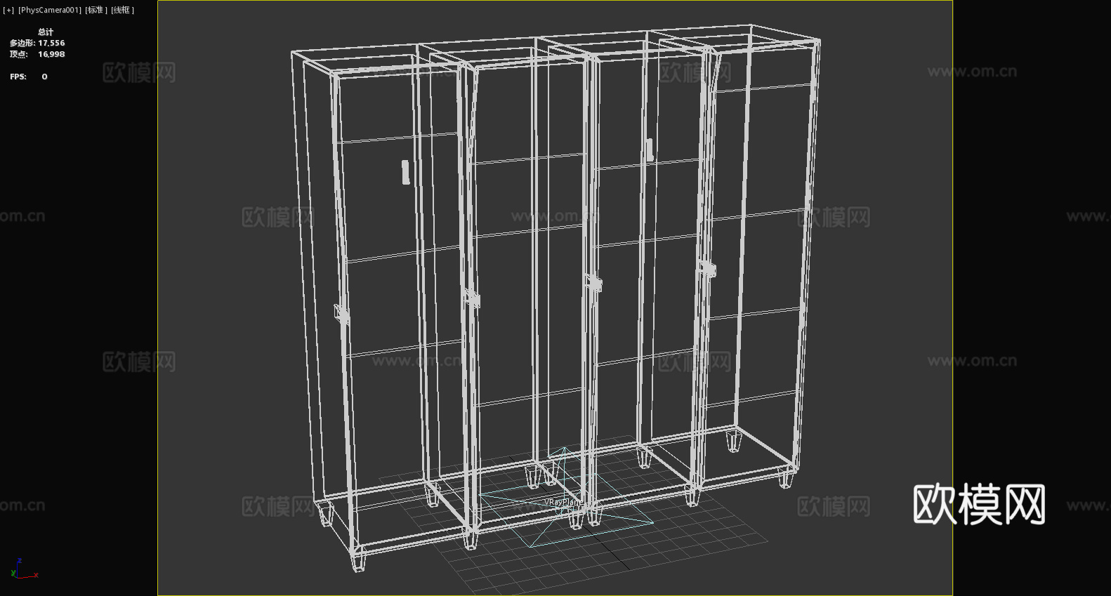 柜子 储物柜 多门柜 更衣柜 铁皮柜3d模型