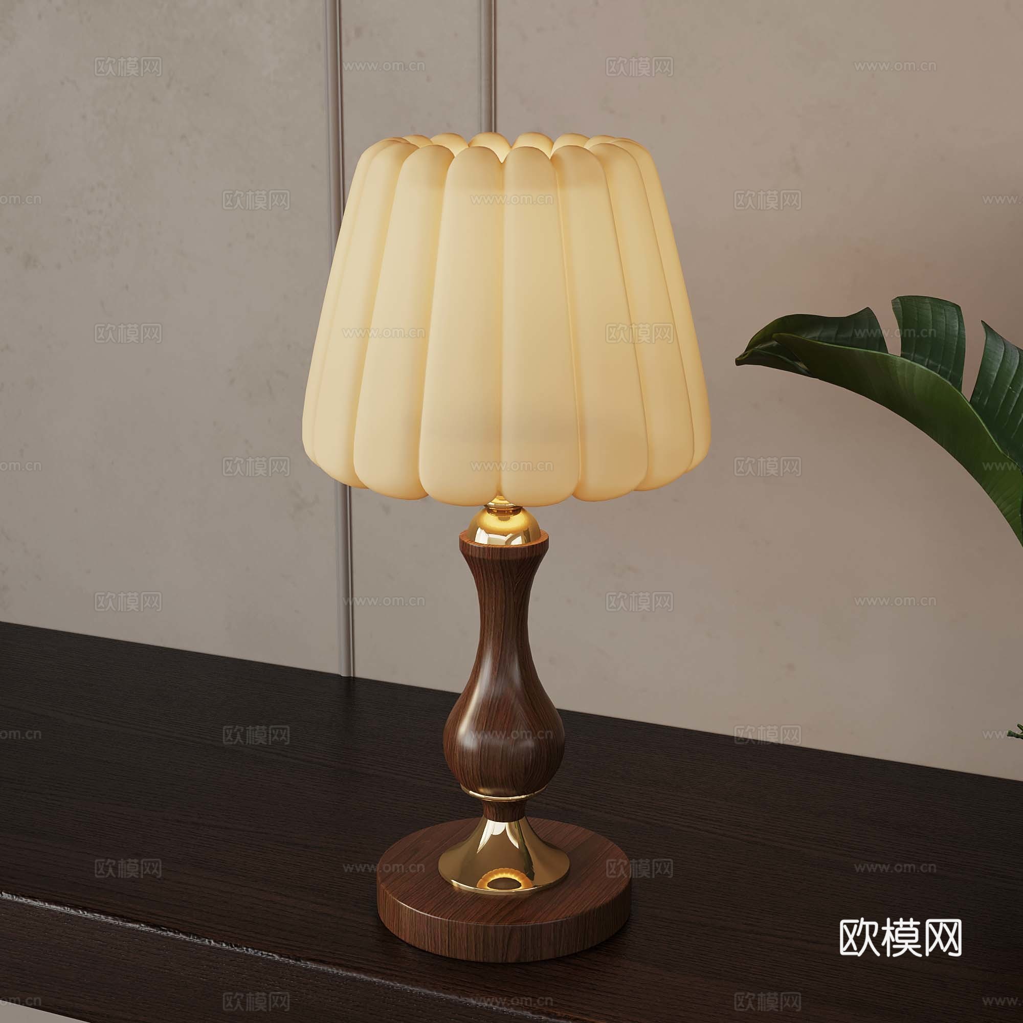 法式中古风台灯su模型