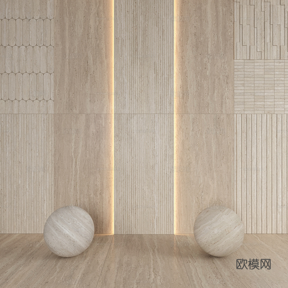 石材 洞石 木纹砖 岩板 大理石3d模型