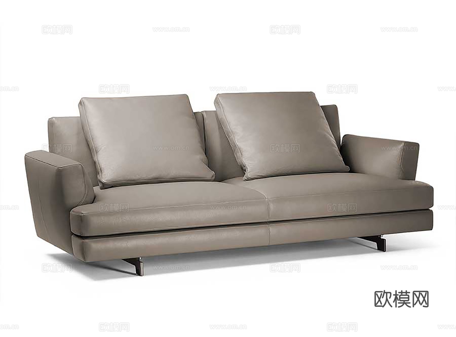 poltrona现代双人沙发 皮沙发 多人沙发su模型