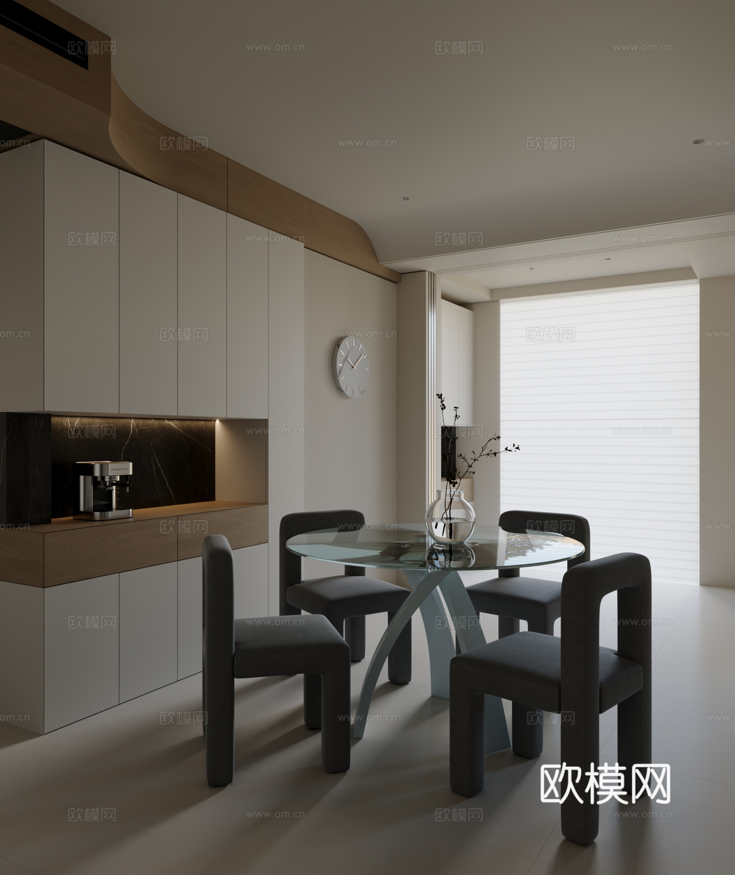 现代餐厅su模型