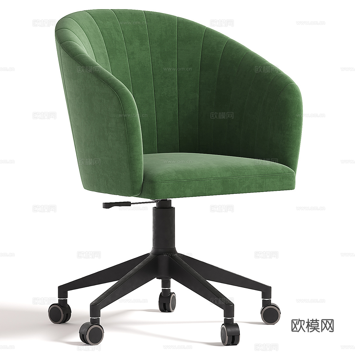 现代意式布艺书椅3d模型3d模型