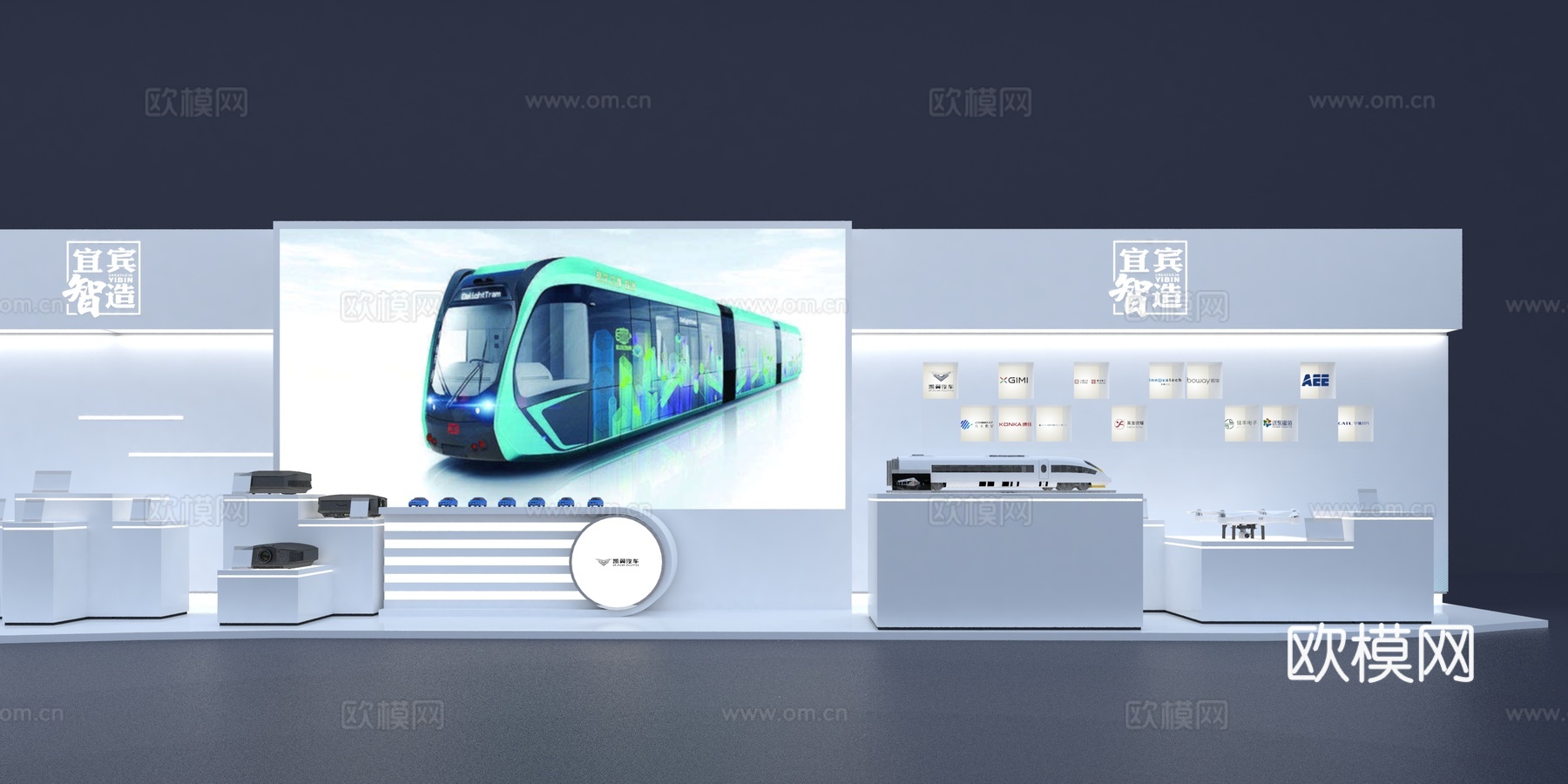 产品展示墙3d模型