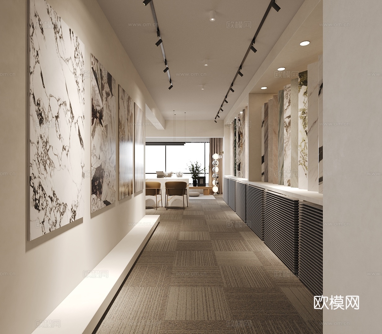 现代瓷砖展厅 瓷砖工作室 主材瓷砖专卖3d模型