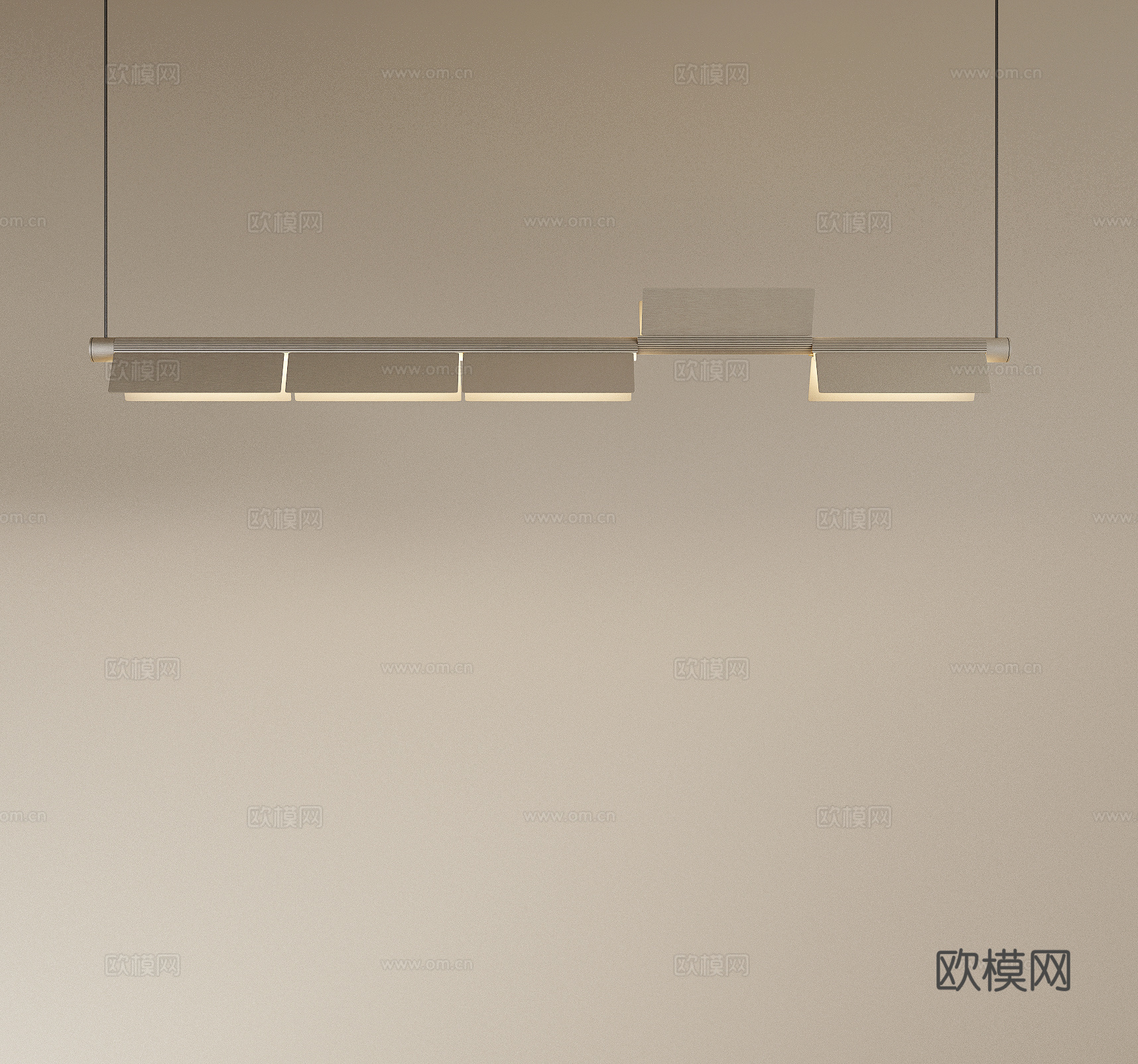 现代餐厅吊灯 长条吊灯 吧台吊灯 前台吊灯 金属吊灯su模型
