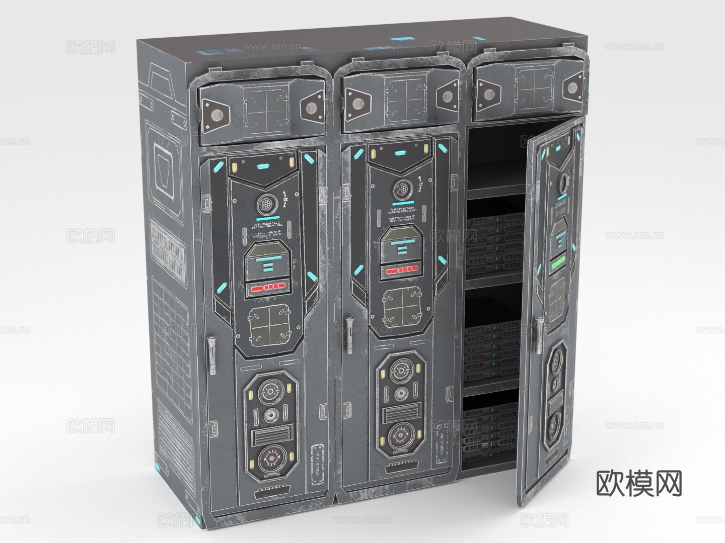服务器柜 机柜 数据中心机柜 储物柜 柜子3d模型