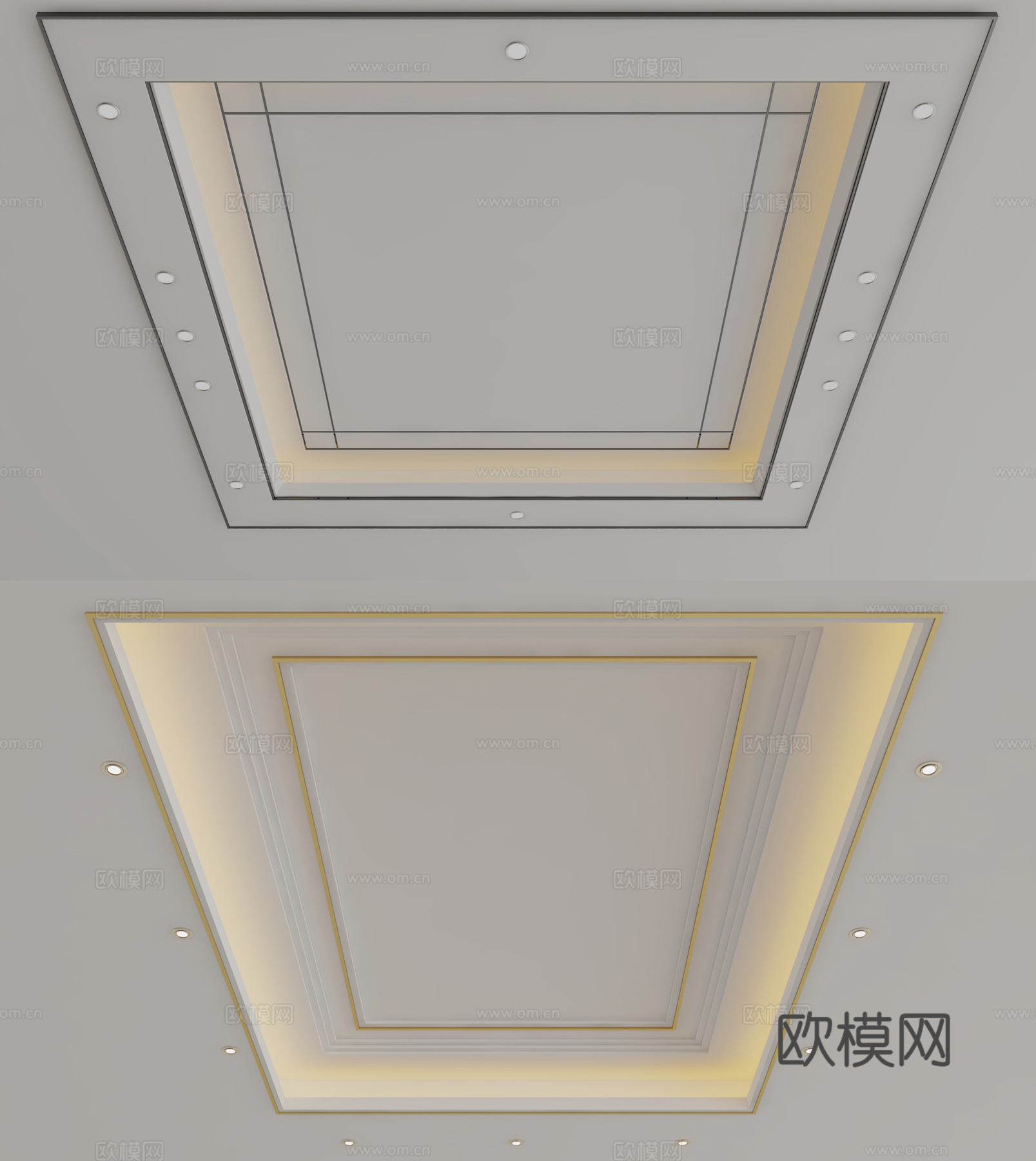 现代天花吊顶3d模型