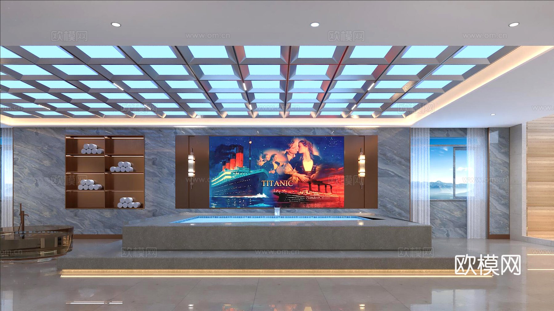 洗浴中心3d模型