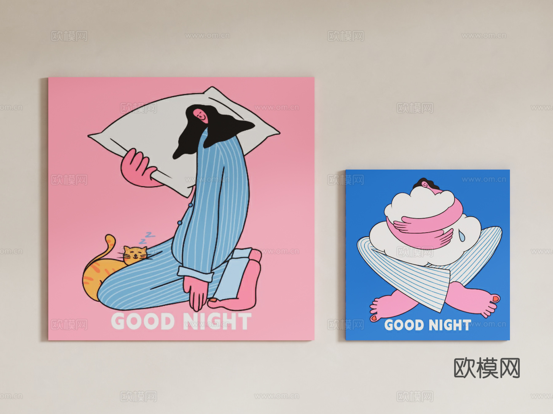 现代装饰挂画su模型