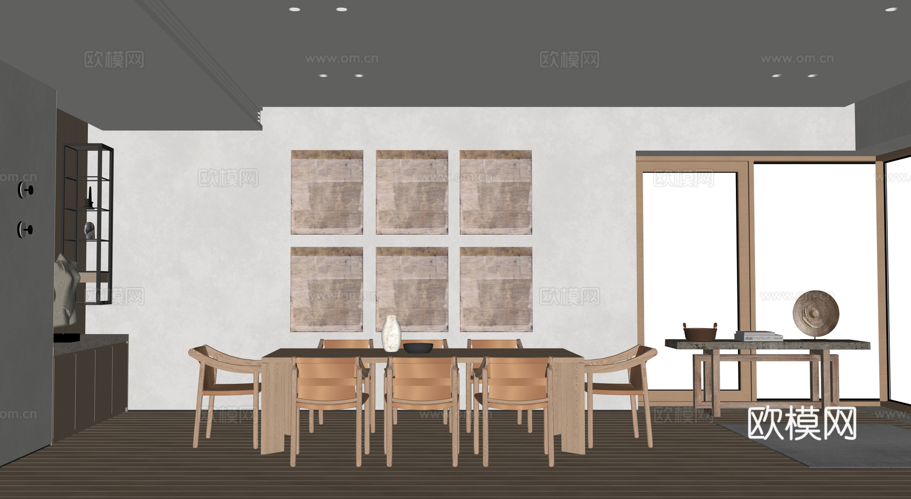 现代餐厅su模型