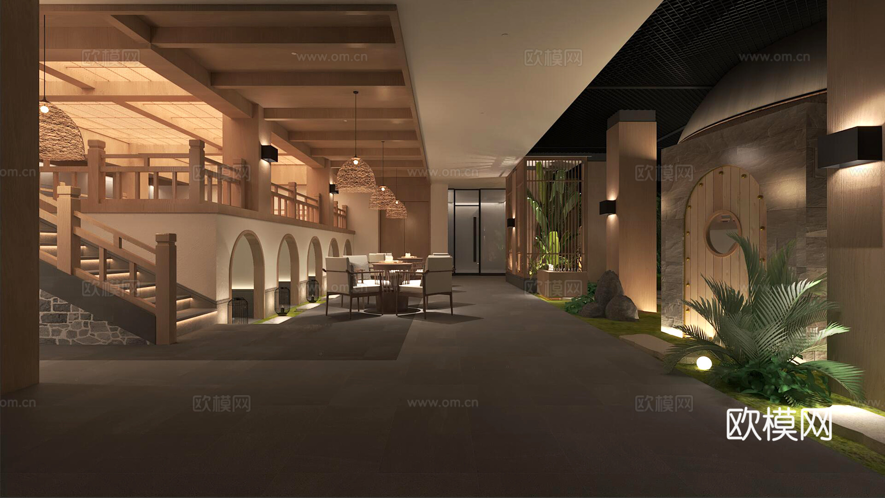 汗蒸馆3d模型