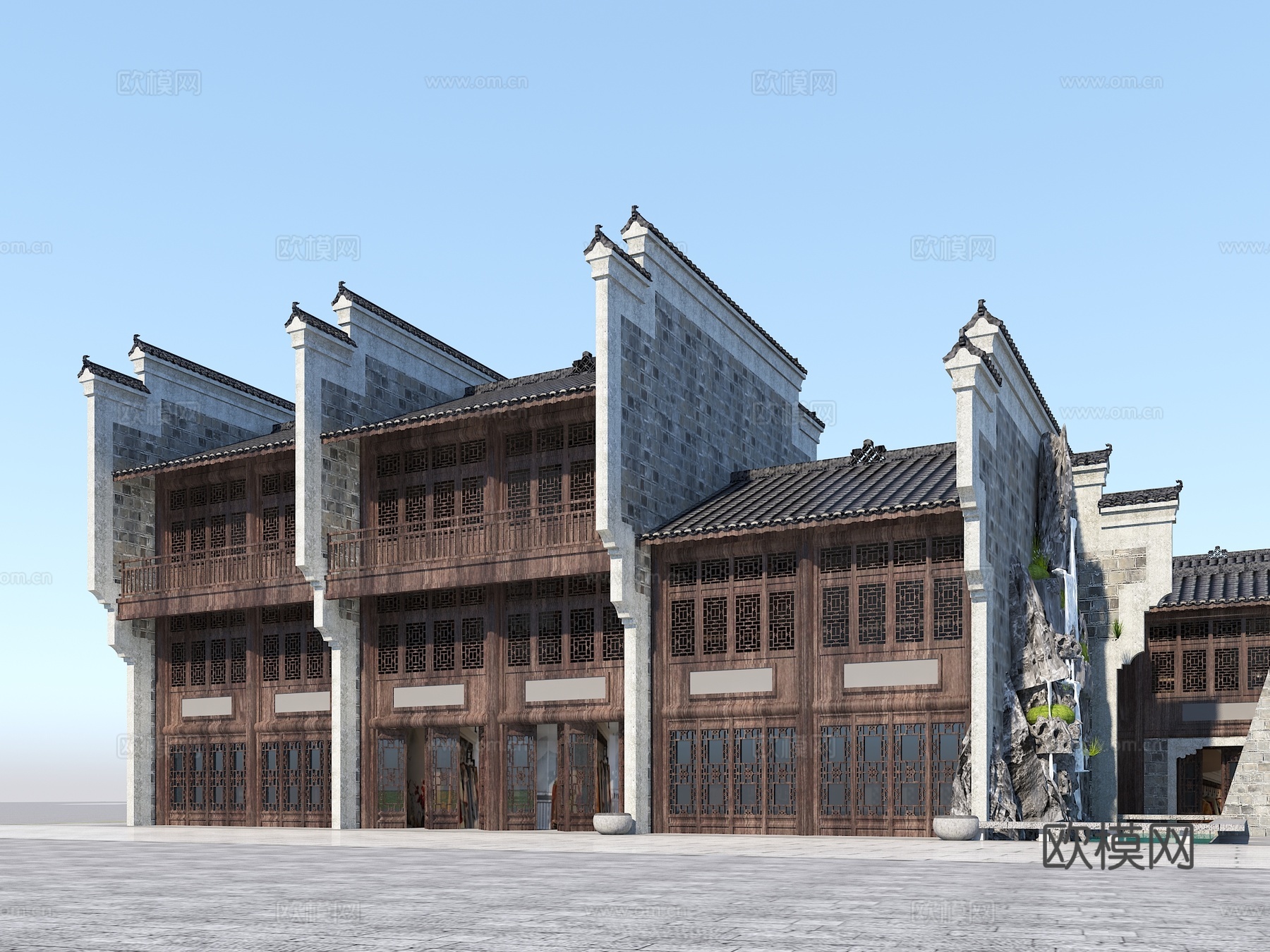 中式 古建 古镇3d模型