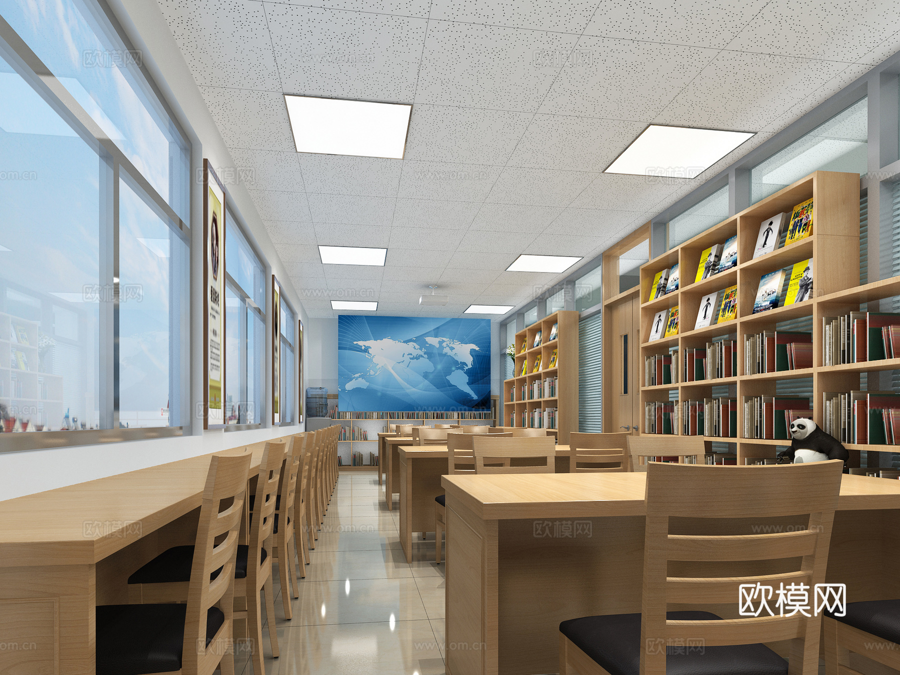 现代图书馆3d模型