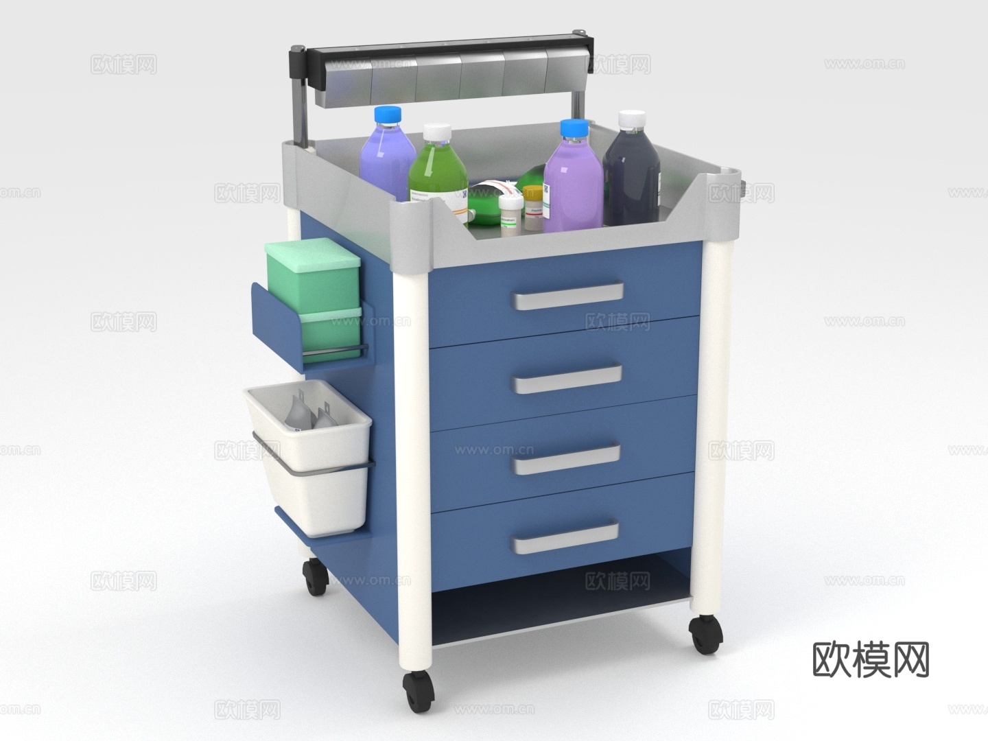 柜子 抽屉柜 置物柜 移动柜3d模型