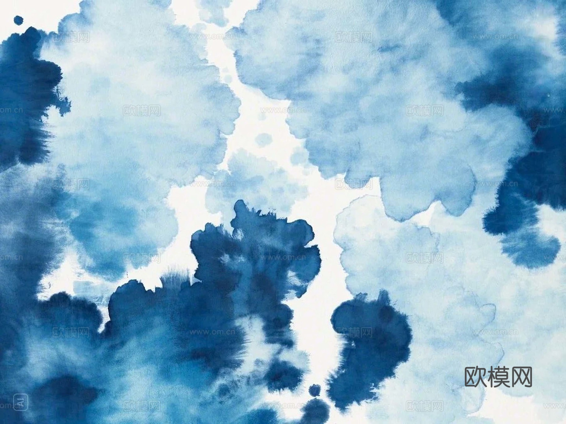 蓝色扎染布纹