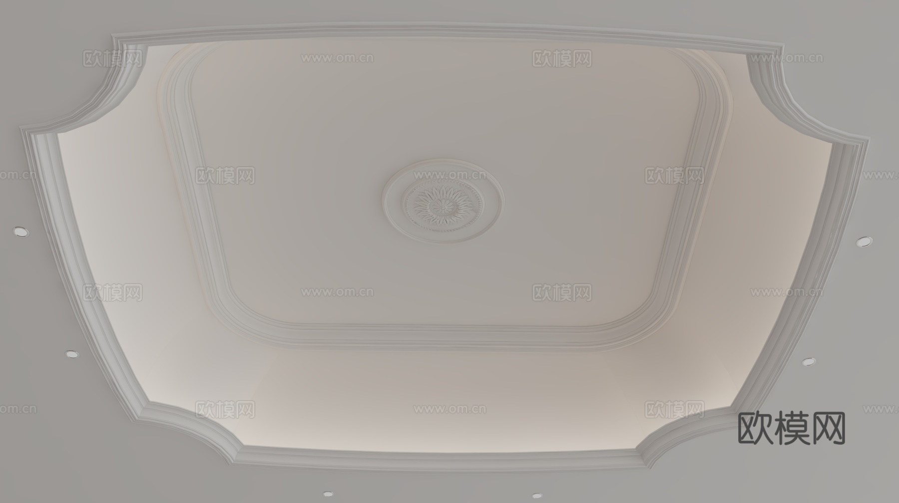 欧式天花吊顶3d模型