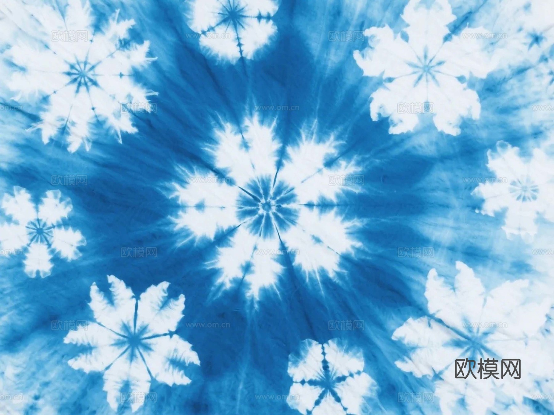 蓝色花纹布纹