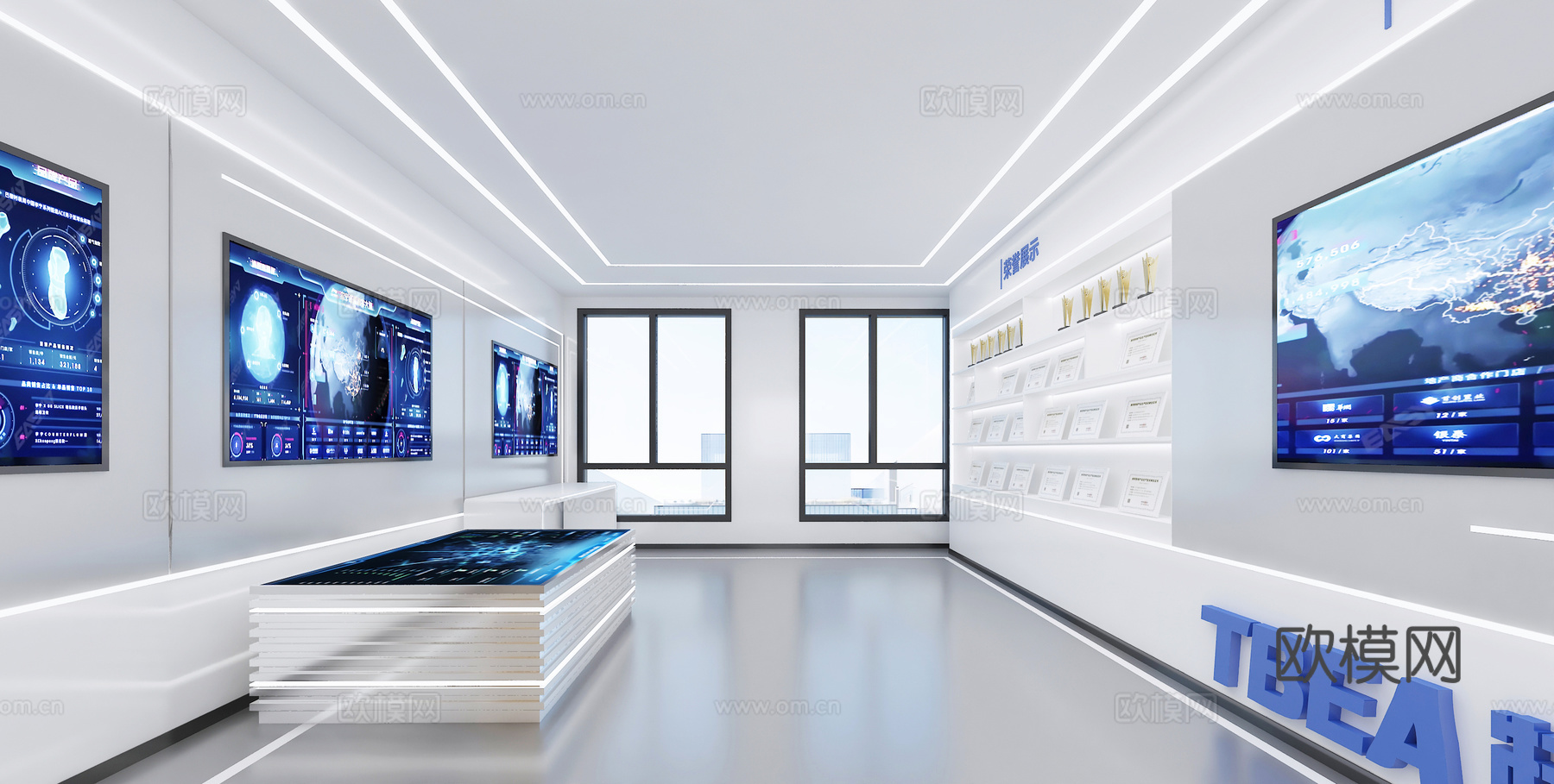 现代科技展厅3d模型