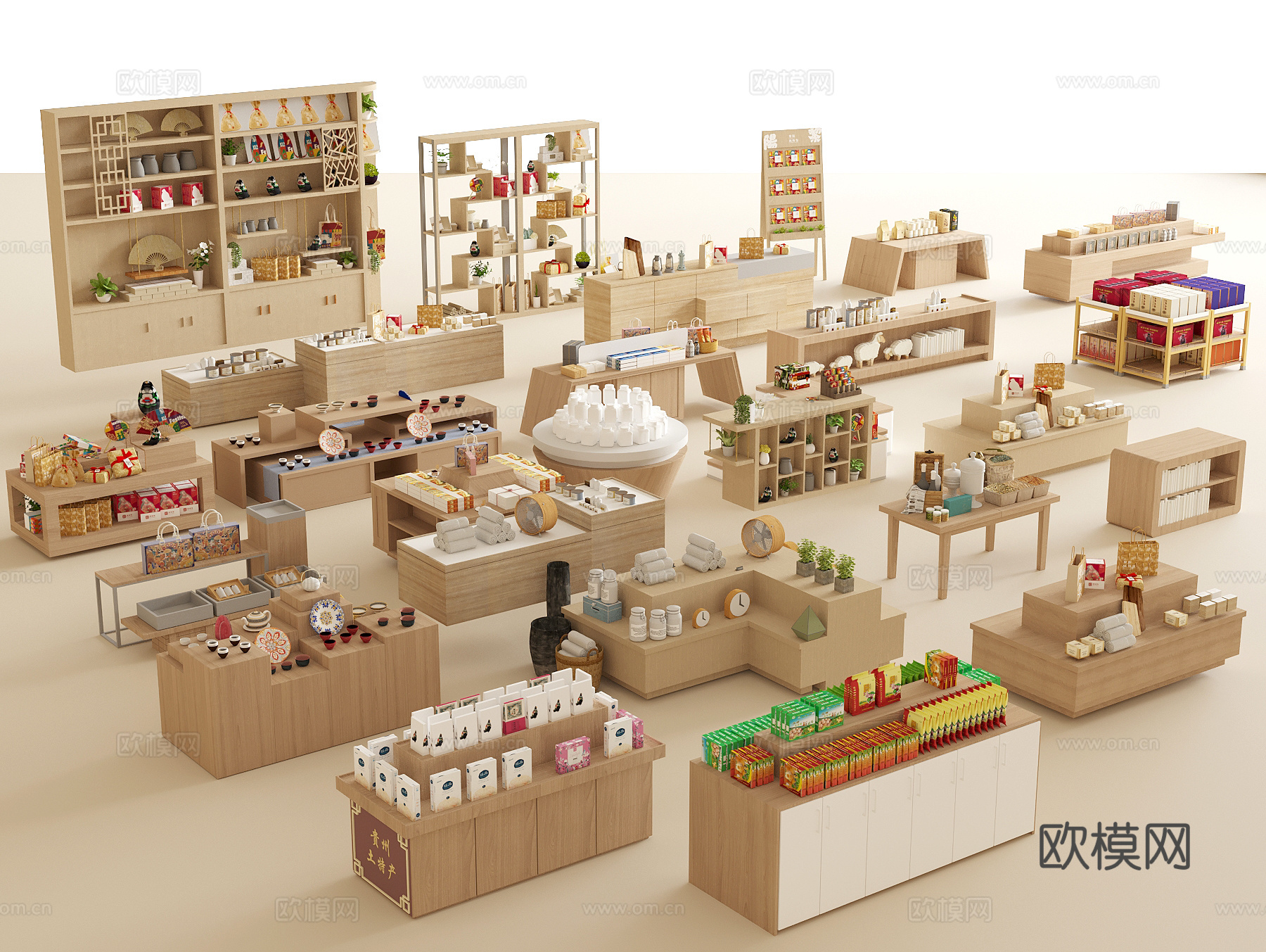 文创展柜 展示柜 柜子 货柜 用品展示柜su模型