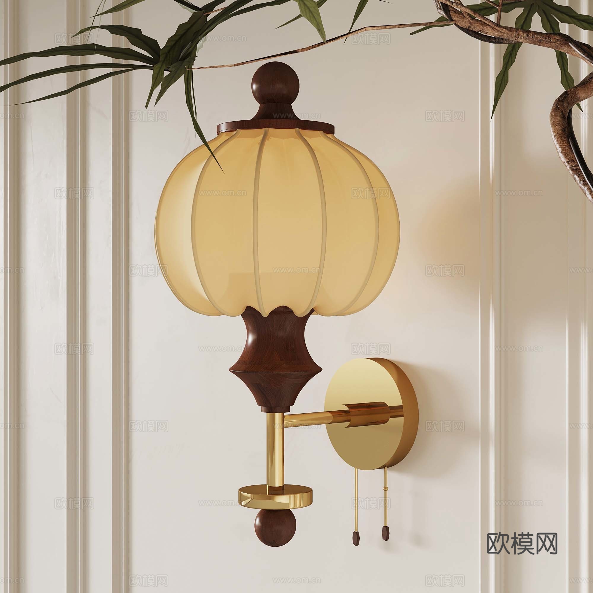 法式中古风壁灯su模型