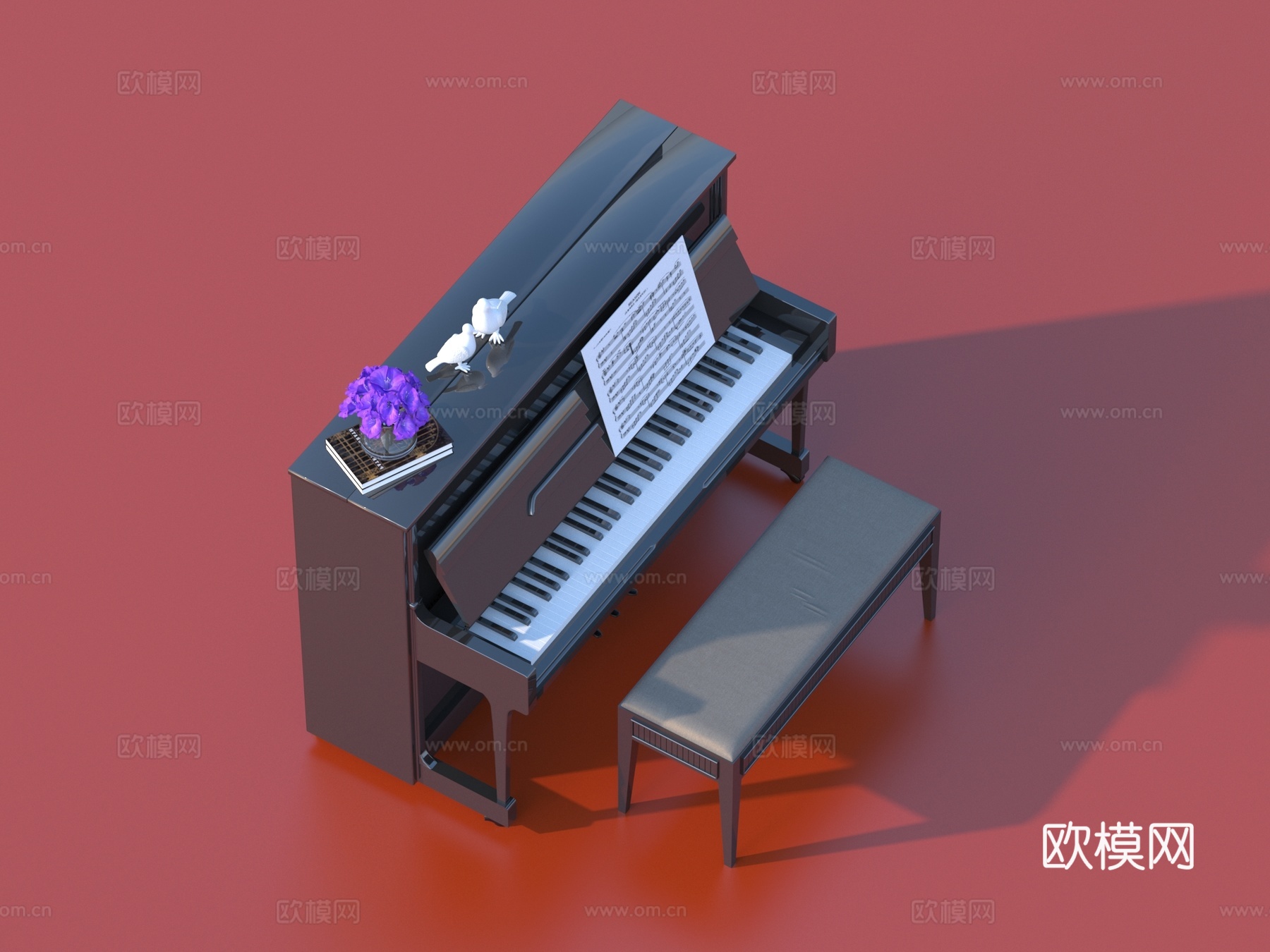 钢琴 乐器3d模型