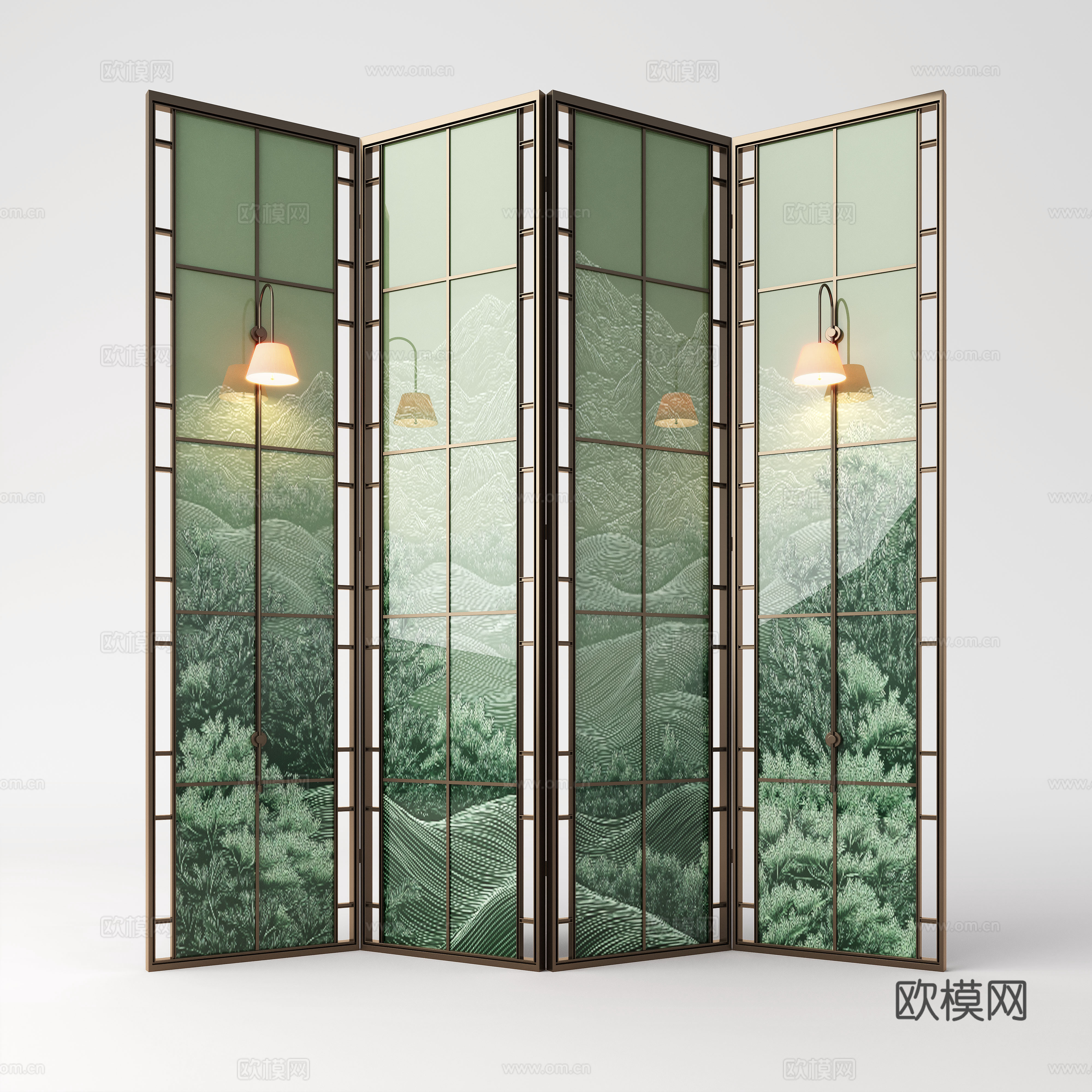 现代屏风隔断 意式屏风 就是屏风3d模型