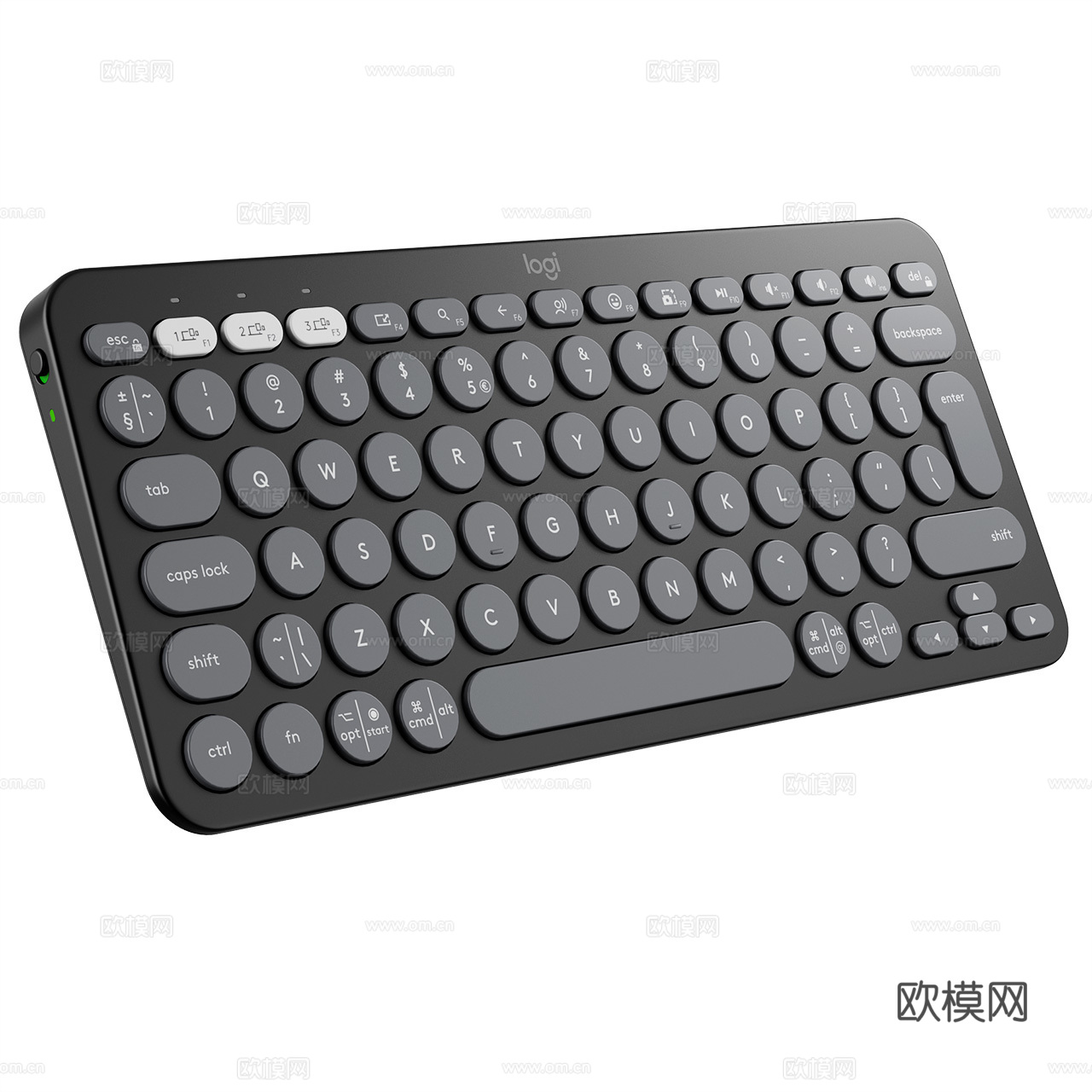 Logitech 罗技 Pebble Keys 2 键盘3d模型