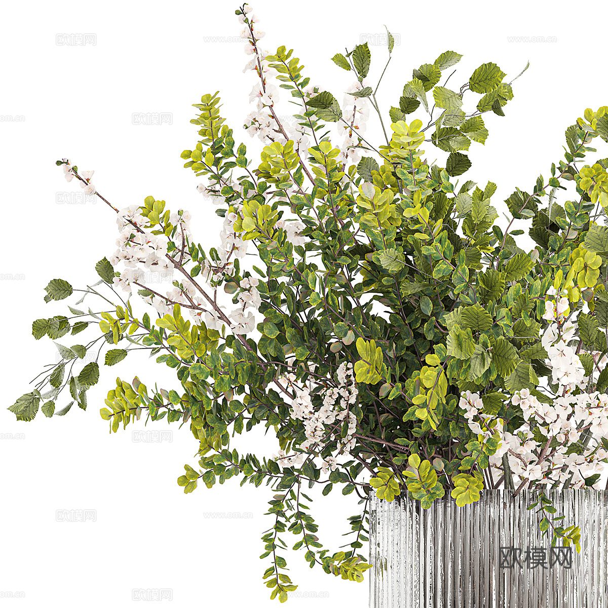 现代樱花花束 花瓶 花艺3d模型