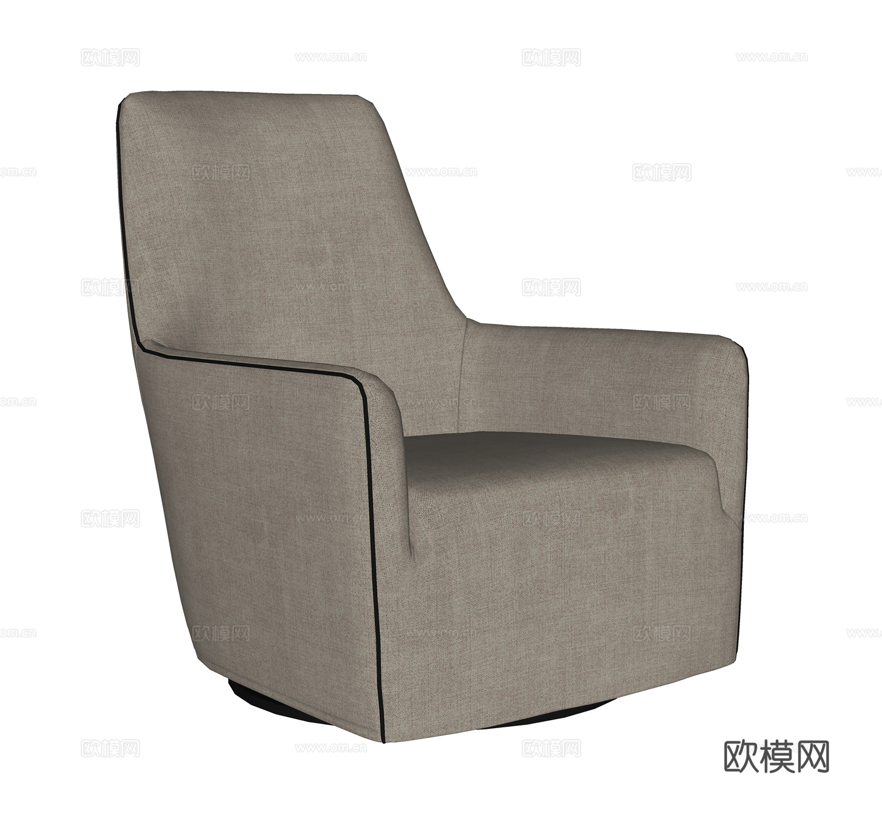 现代轻奢休闲椅 单椅 布椅书椅餐椅su模型