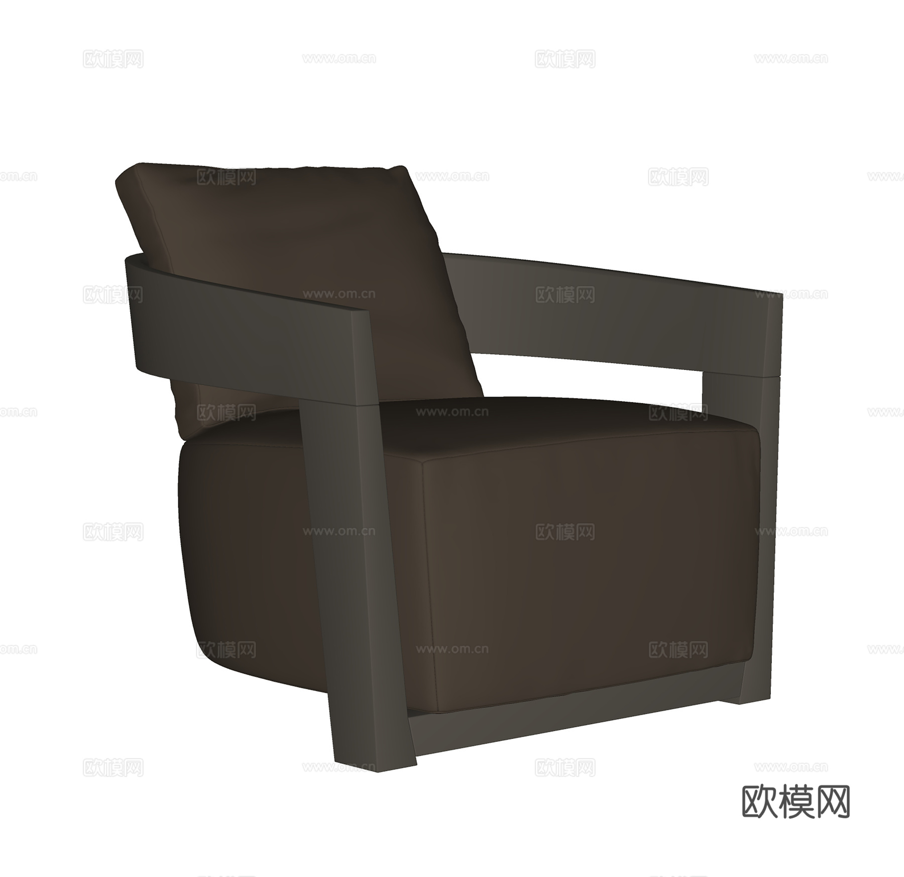 中古风休闲椅  咖啡厅休闲椅 单椅su模型