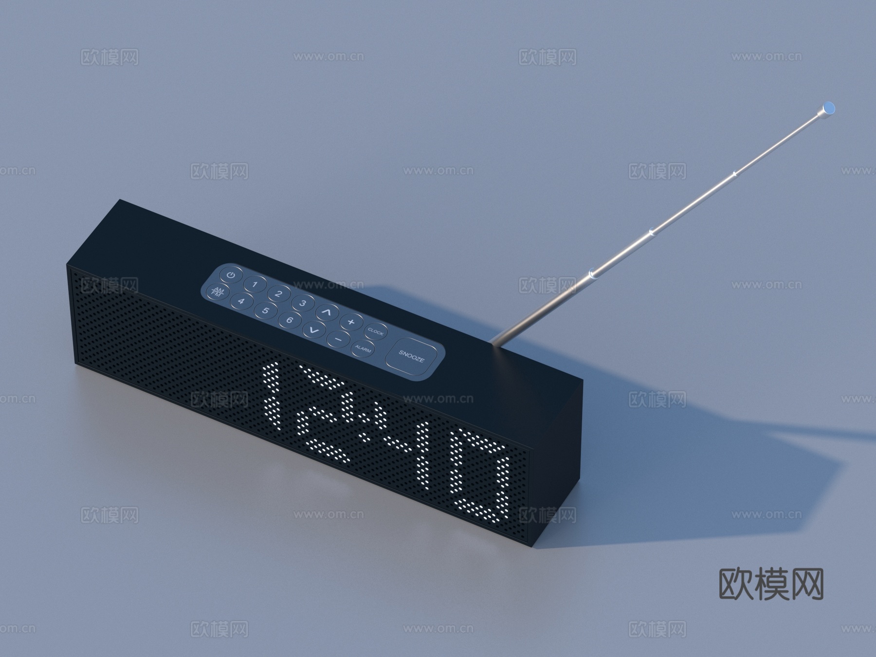 收音机 闹钟3d模型
