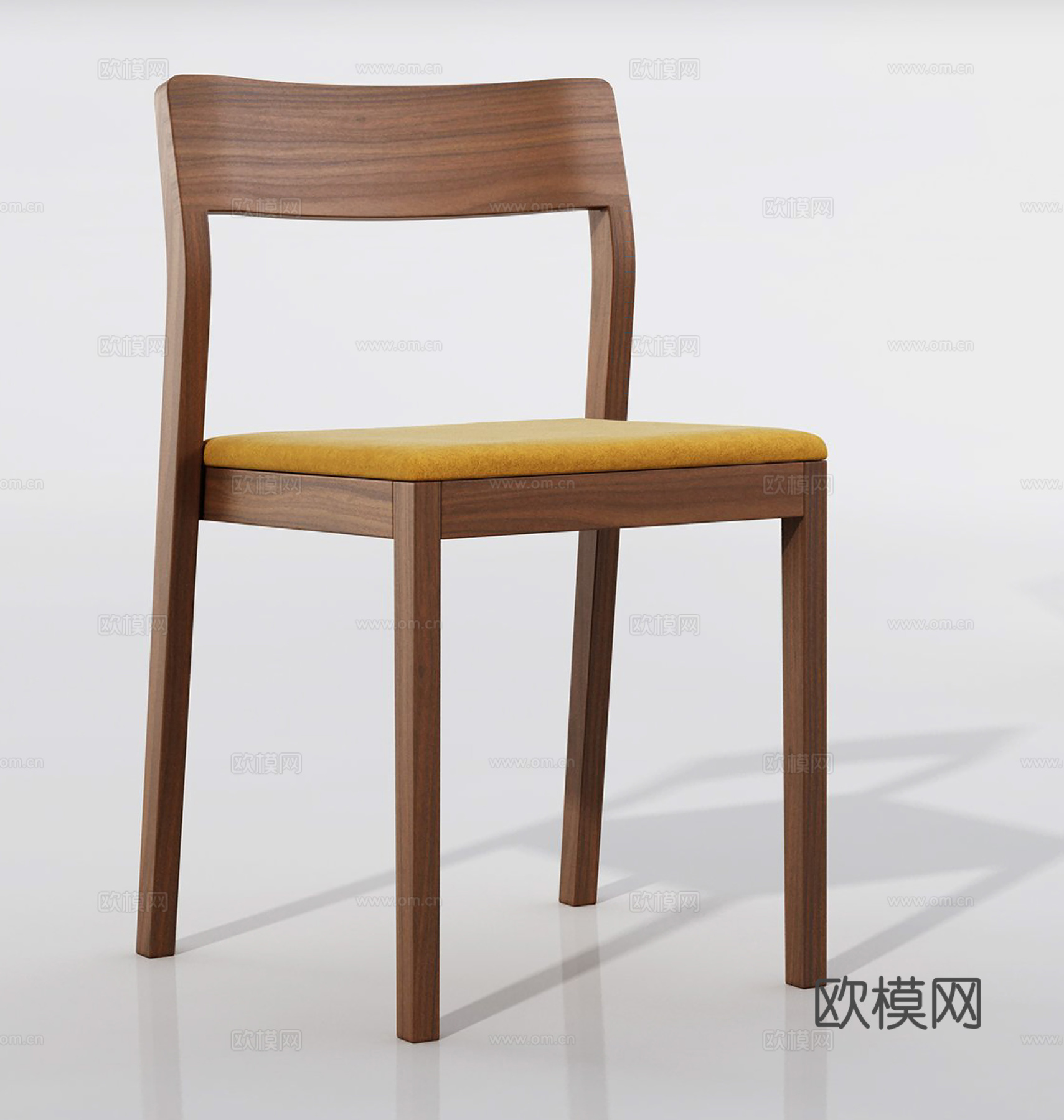 原木风单椅 餐椅  休闲椅3d模型