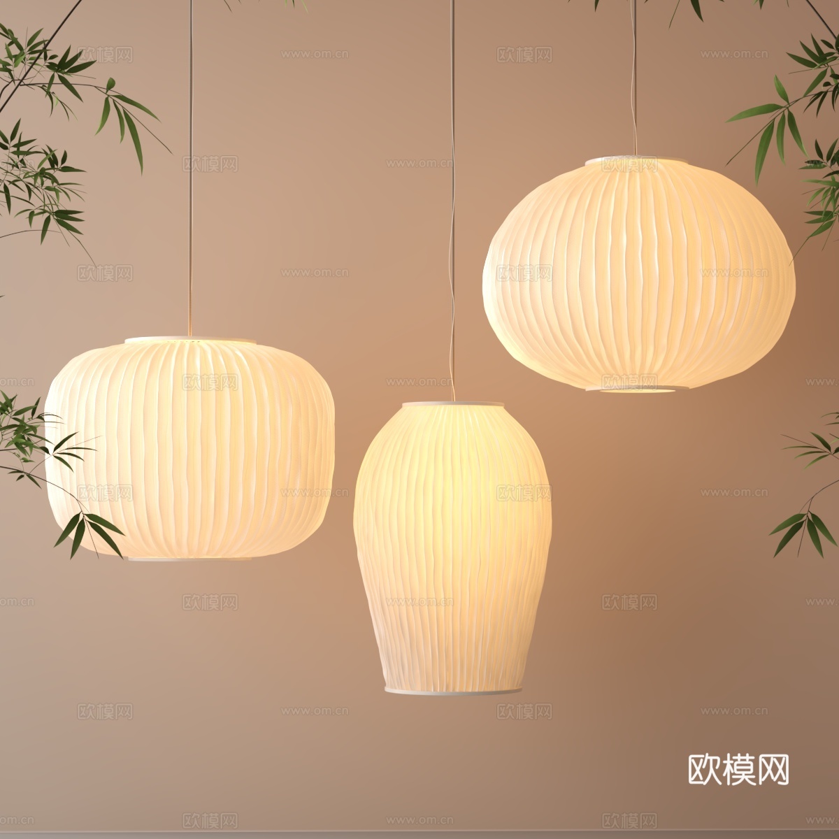 灯笼吊灯su模型