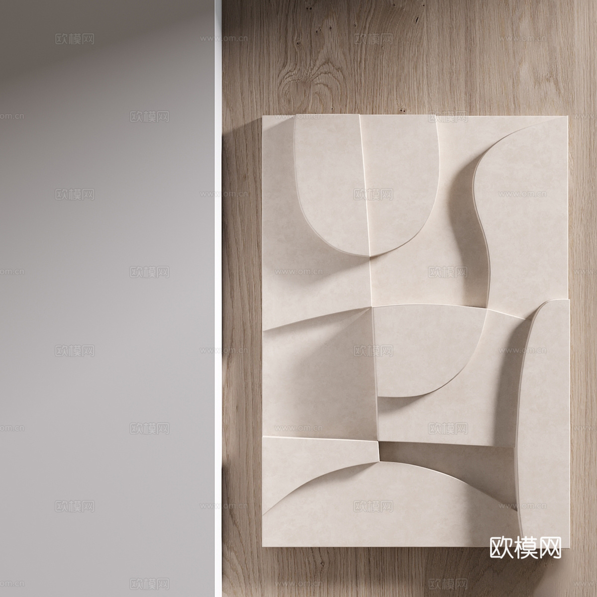 现代意式极简衣柜3d模型