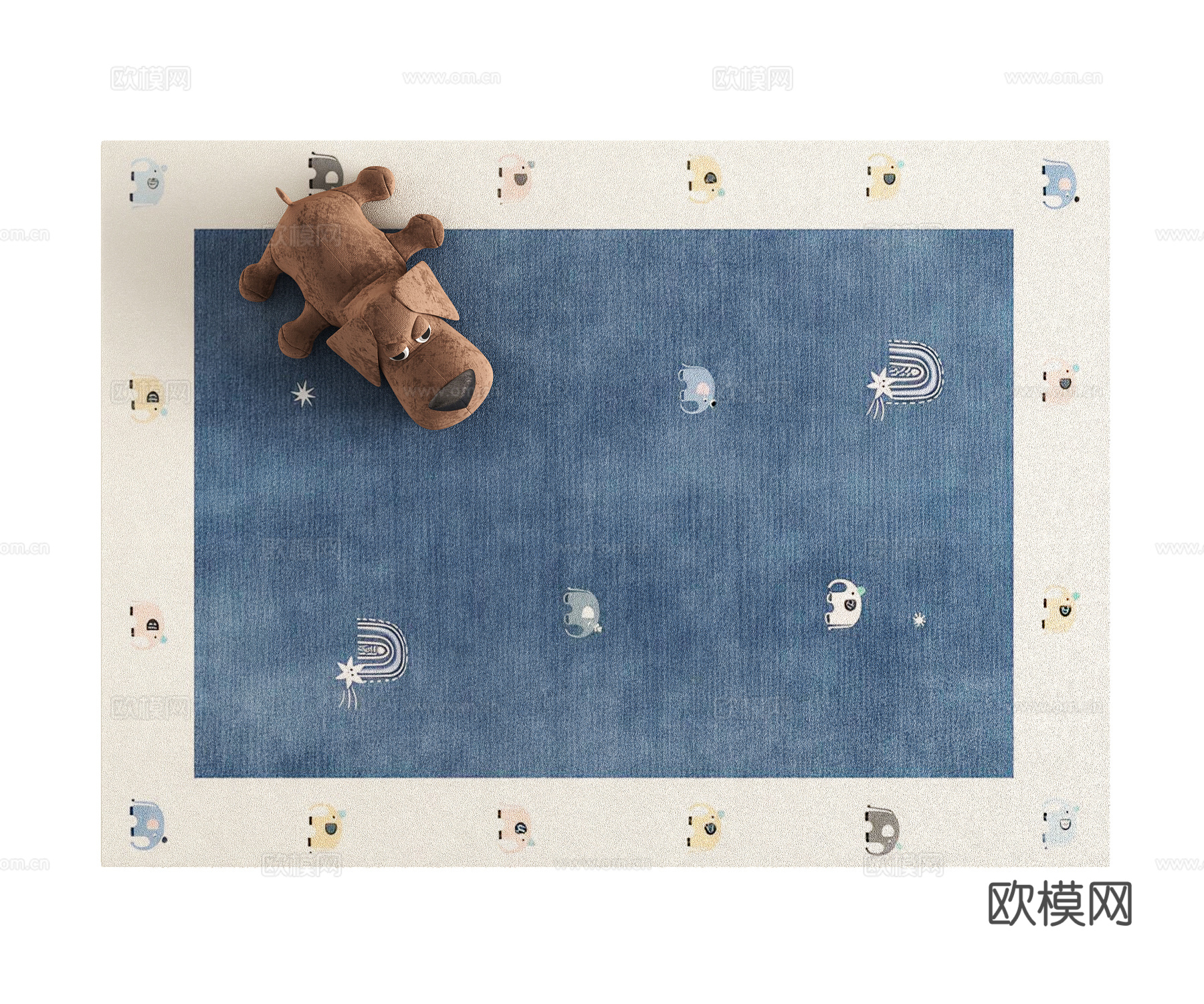 儿童房卧室地毯   儿童地毯3d模型